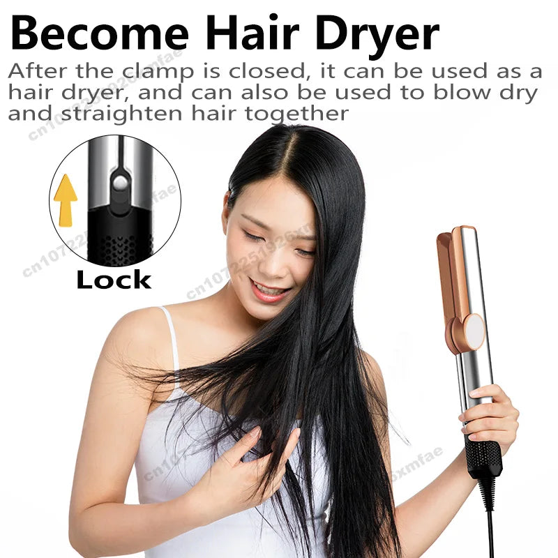 Ferramenta de estilo profissional alisador de cabelo & secador de cabelo aquecedor de cabelo ferro plano íon negativo ferro doméstico secador de cabelo airstrait