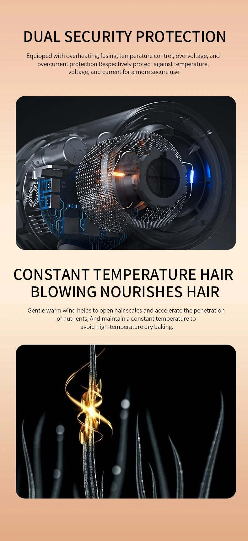 F33 t821 secador de cabelo profissional vento quente e frio escova de ar secador de cabelo negativo lonic forte powerdryer ferramenta salão de beleza 2400w