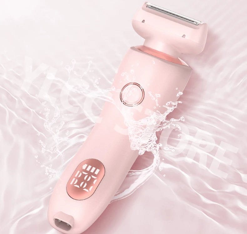Lâminas elétricas para mulheres 2 em 1, aparador de biquíni, depilação facial para axilas, pernas, aparador corporal feminino, ipx7, à prova d'água