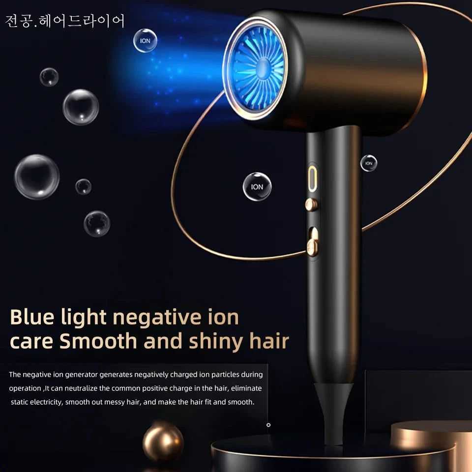 F33 t821 secador de cabelo profissional vento quente e frio escova de ar secador de cabelo negativo lonic forte powerdryer ferramenta salão de beleza 2400w