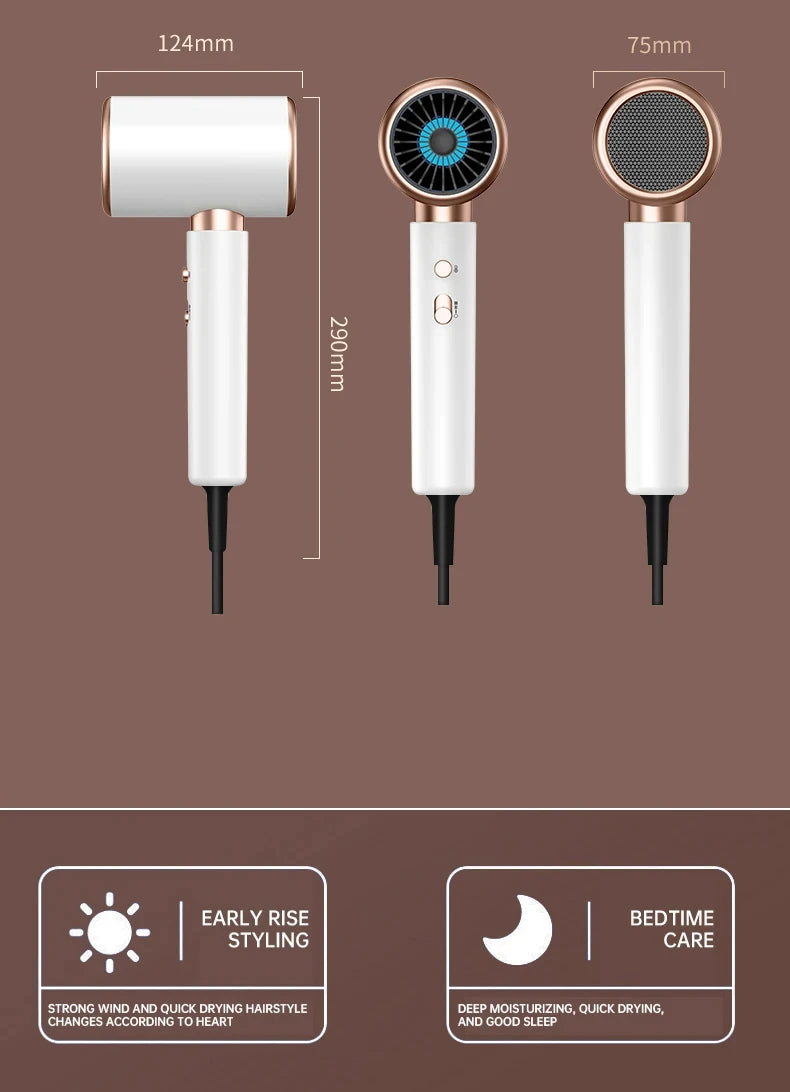 F33 t821 secador de cabelo profissional vento quente e frio escova de ar secador de cabelo negativo lonic forte powerdryer ferramenta salão de beleza 2400w